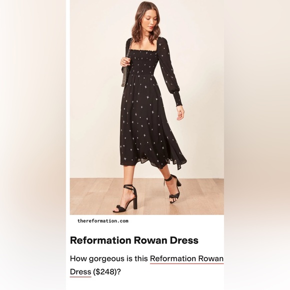Reformation Rowan Midi Dress in Constellation - Picture 8 of 8